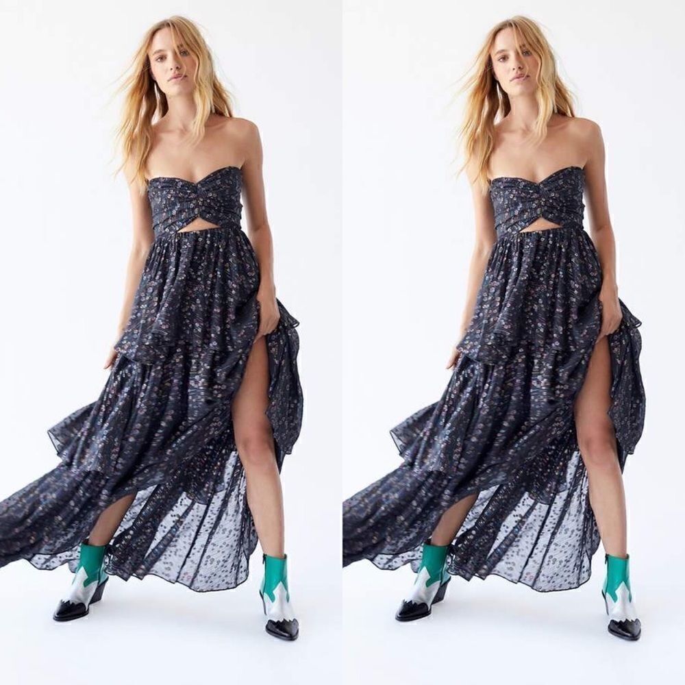 Mestiza Brianna Dress Silk Strapless Ruffle Dress